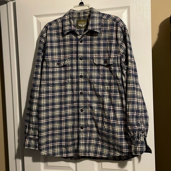 Eddie Bauer mens vintage flannel button down shirt size large - Picture 1 of 9